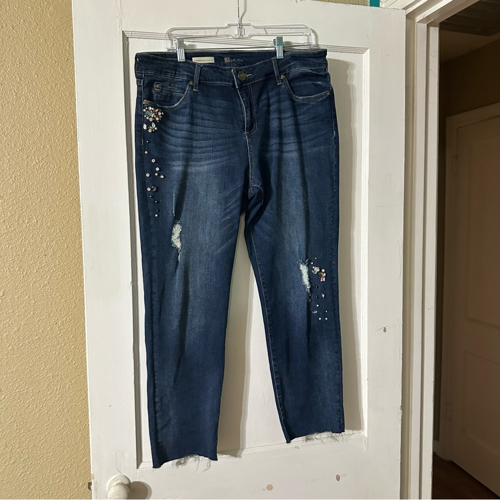 KUT from the kloth Catherine ankle straight jeans size 16